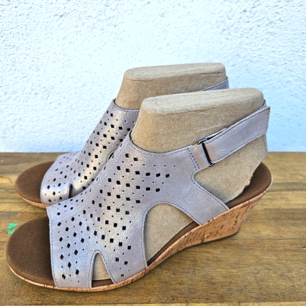 Rockport Briah Hood Slingback Wedges Sandals Size 9.5 - Picture 7 of 16